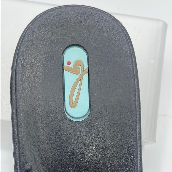 OKAL/OKA B Black Polka Dot Women's rubber Sandals, size M (7-8) - Picture 2 of 6